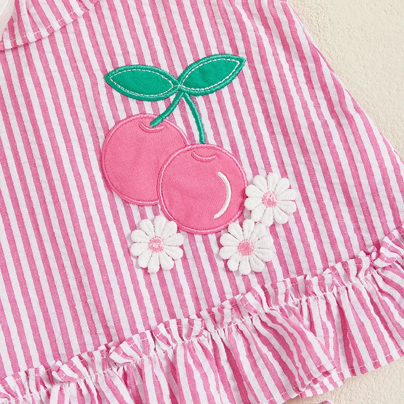 Infant Baby Girl Summer Floral Ruffled Romper Set - Pet and Family Living