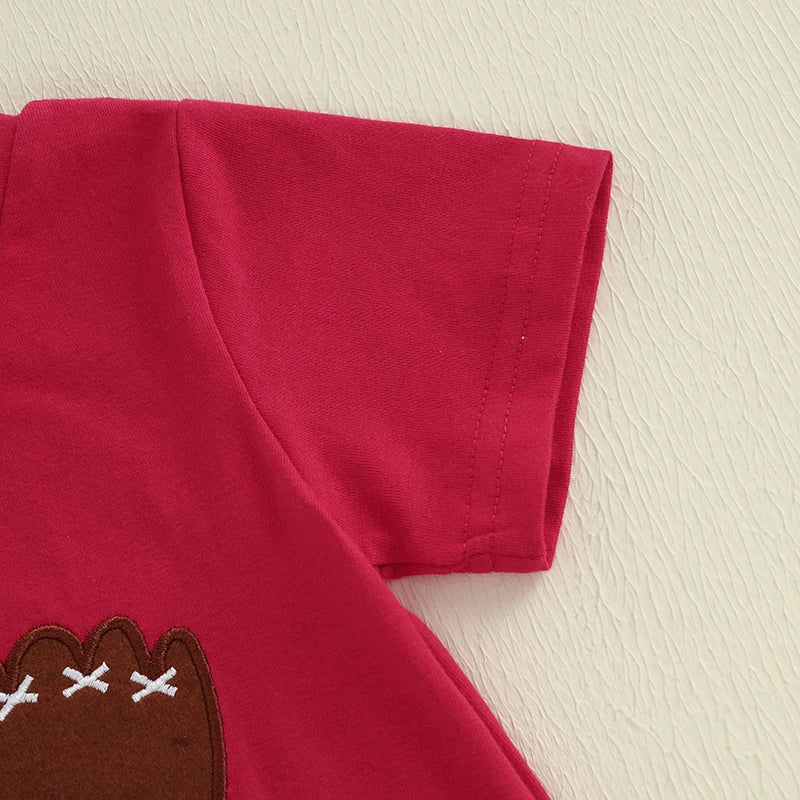 Summer Infant Baby Boys Baseball Embroidery Romper - Pet and Family Living