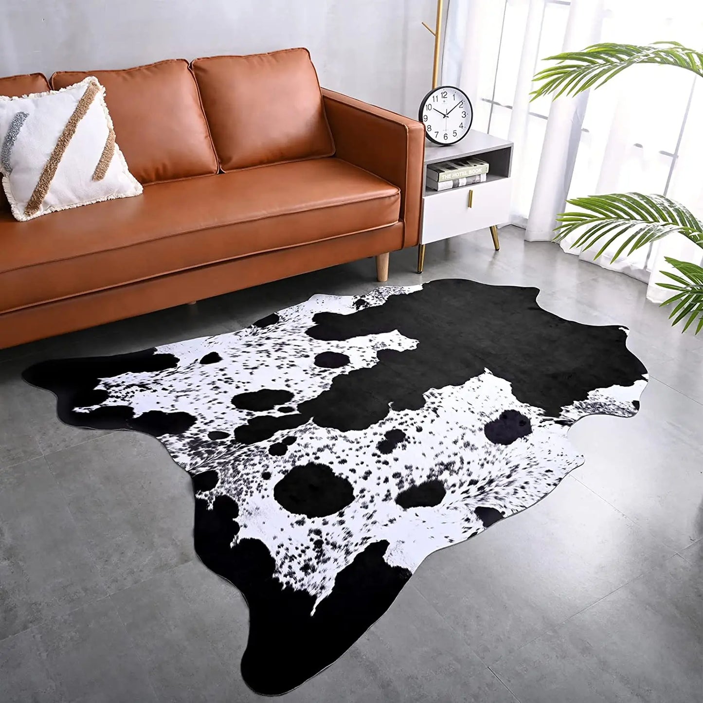 American Style Faux Fur Cowhide Rug for Home Decor - Pet and Family Living