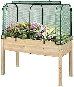 Happygrill Raised Garden Bed with Greenhouse Cover - Pet and Family Living