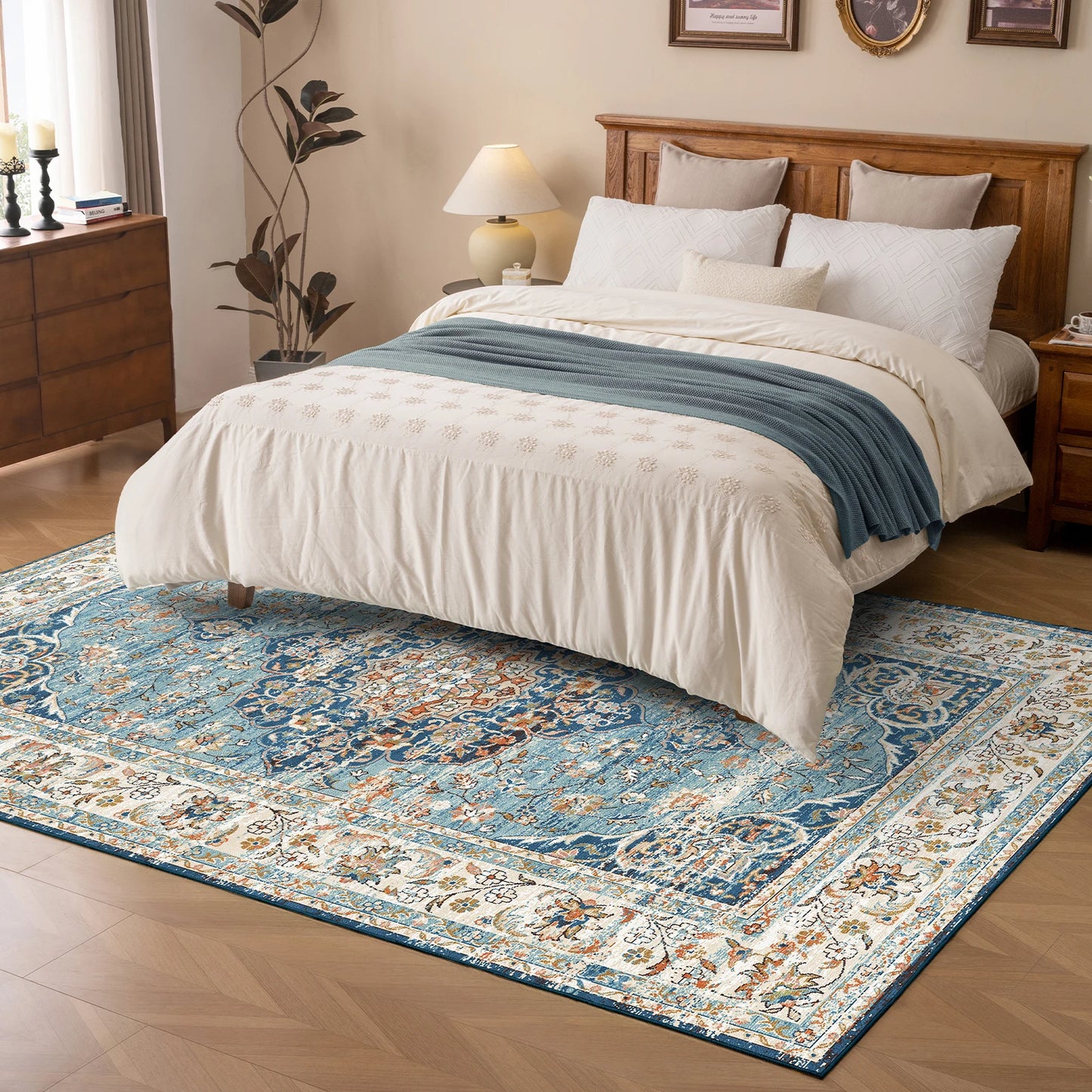 Non-Slip Vintage Carpet for Living Room and Bedroom - Pet and Family Living 