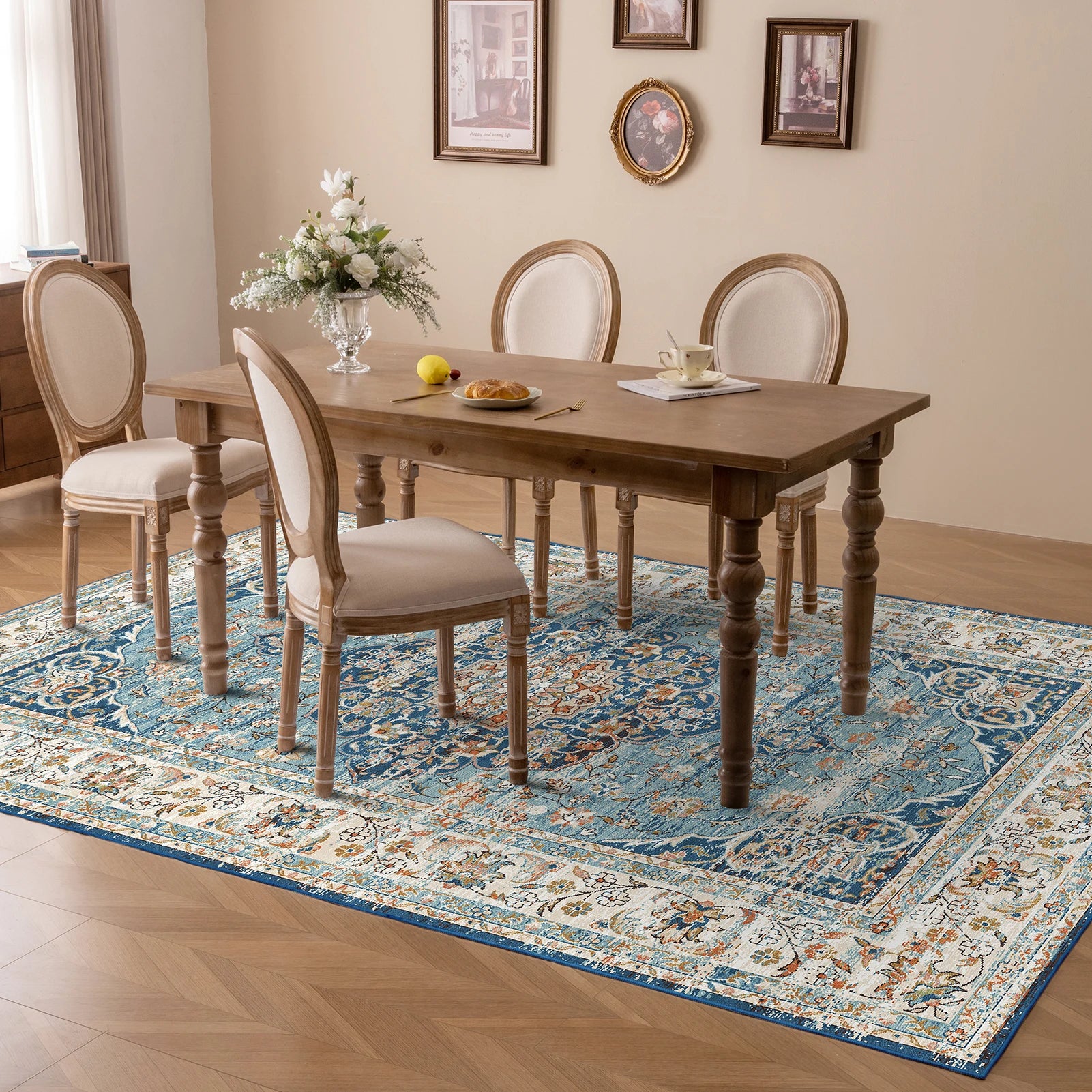 Non-Slip Vintage Carpet for Living Room and Bedroom - Pet and Family Living 