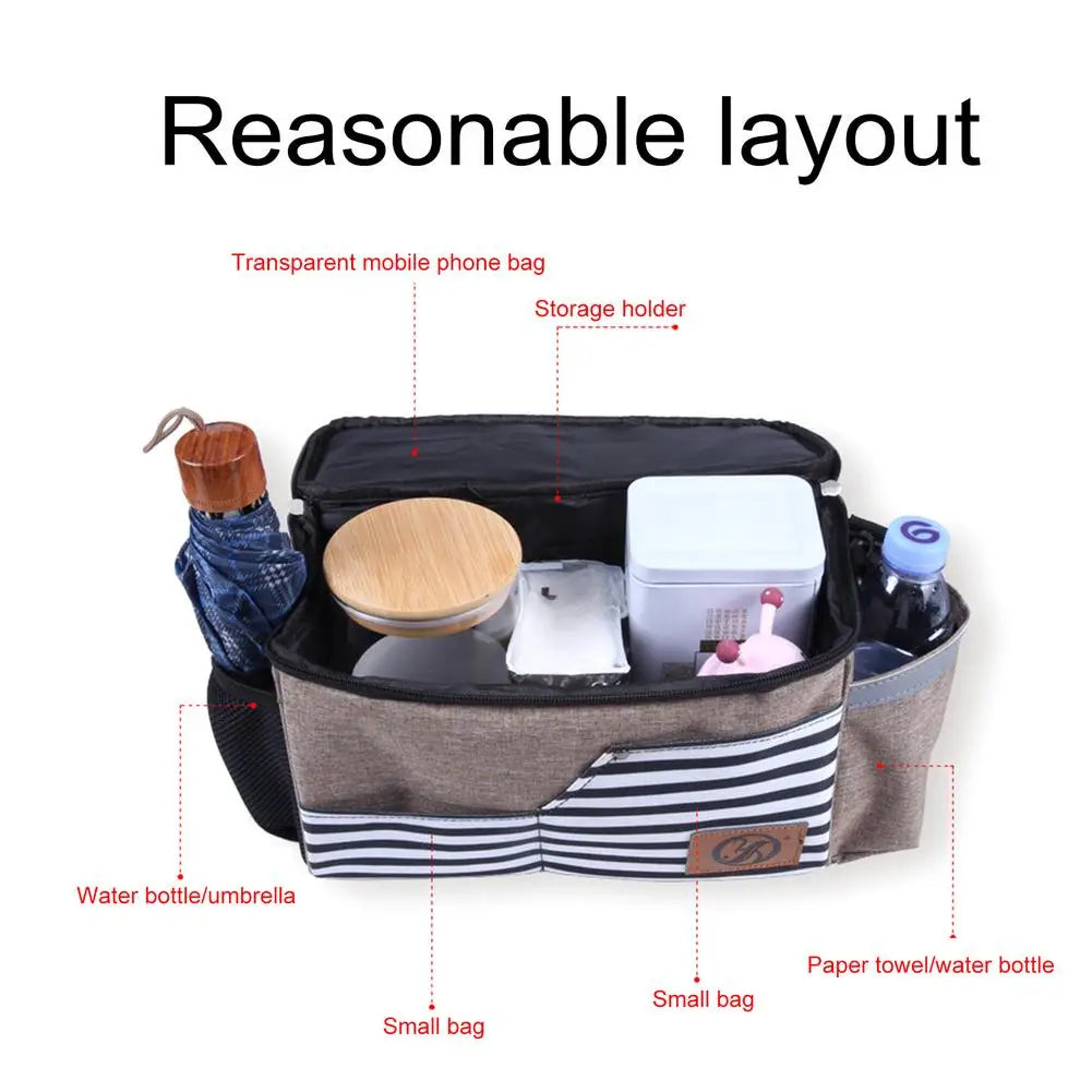 Universal Baby Stroller Organizer with Cup Holder - Pet and Family Living 