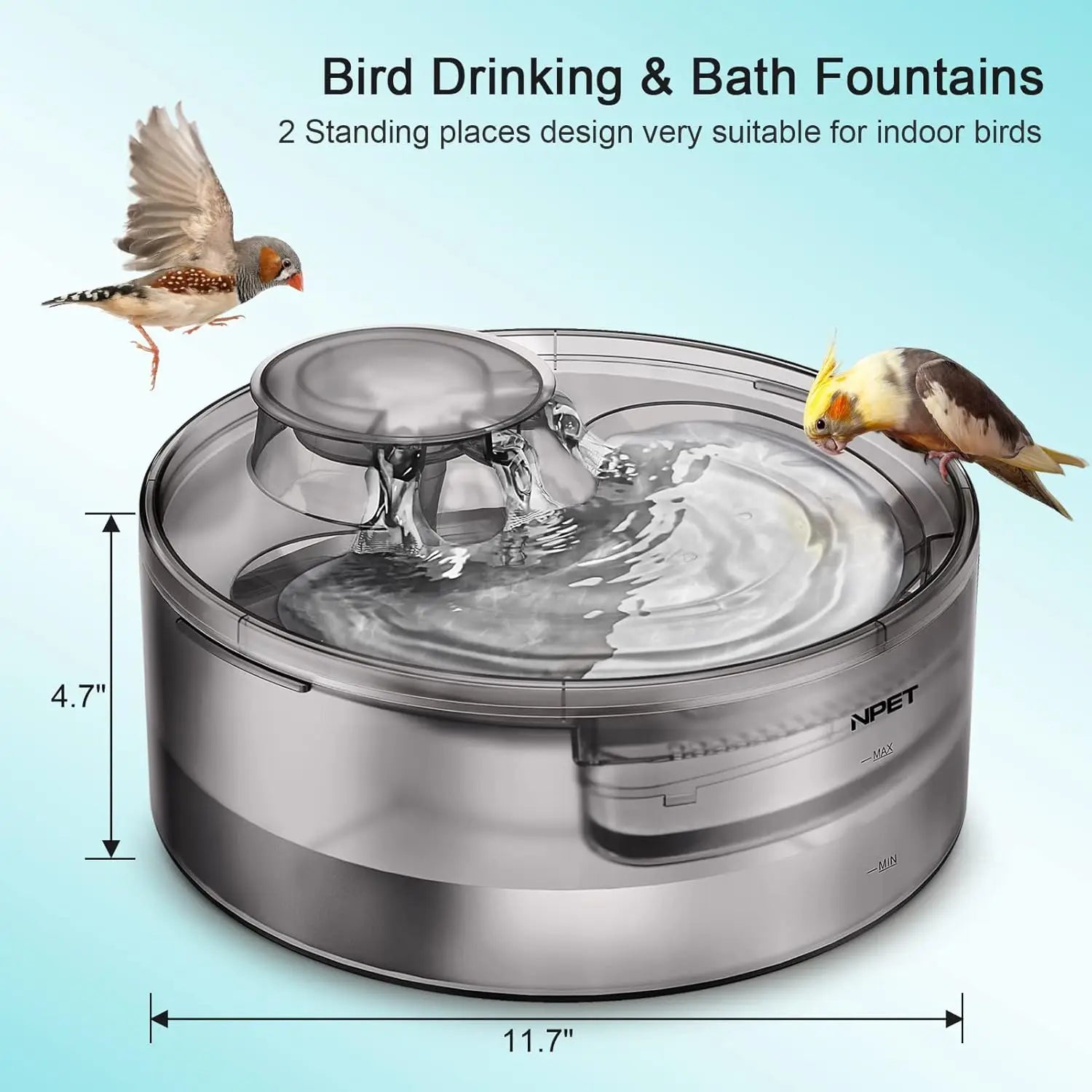 NPET DF10 Dog Water Fountain for Multiple Pets - Pet and Family Living 