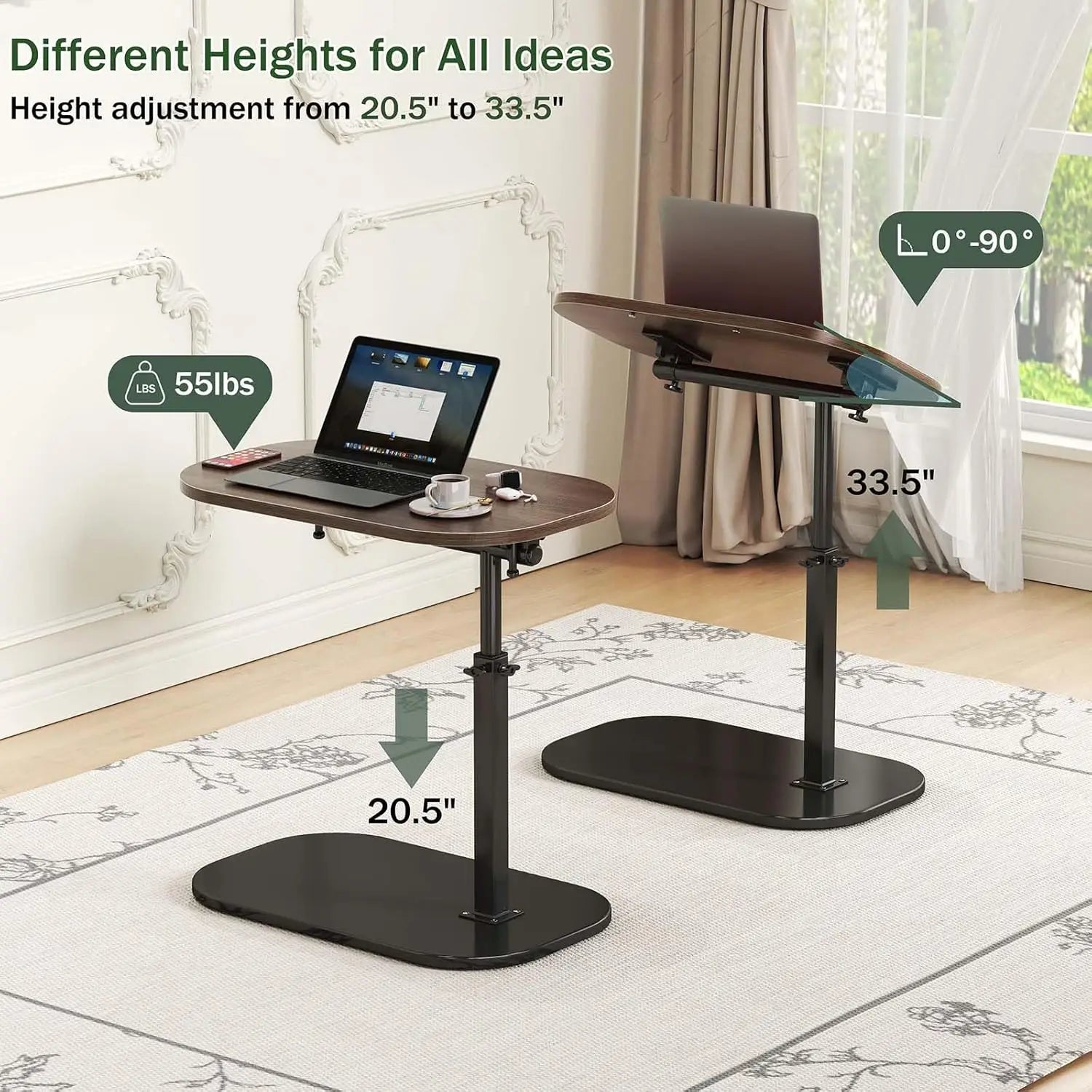 Adjustable Foldable Laptop Desk for Home Office - Pet and Family Living 