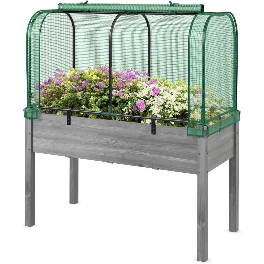 Happygrill Raised Garden Bed with Greenhouse Cover - Pet and Family Living 