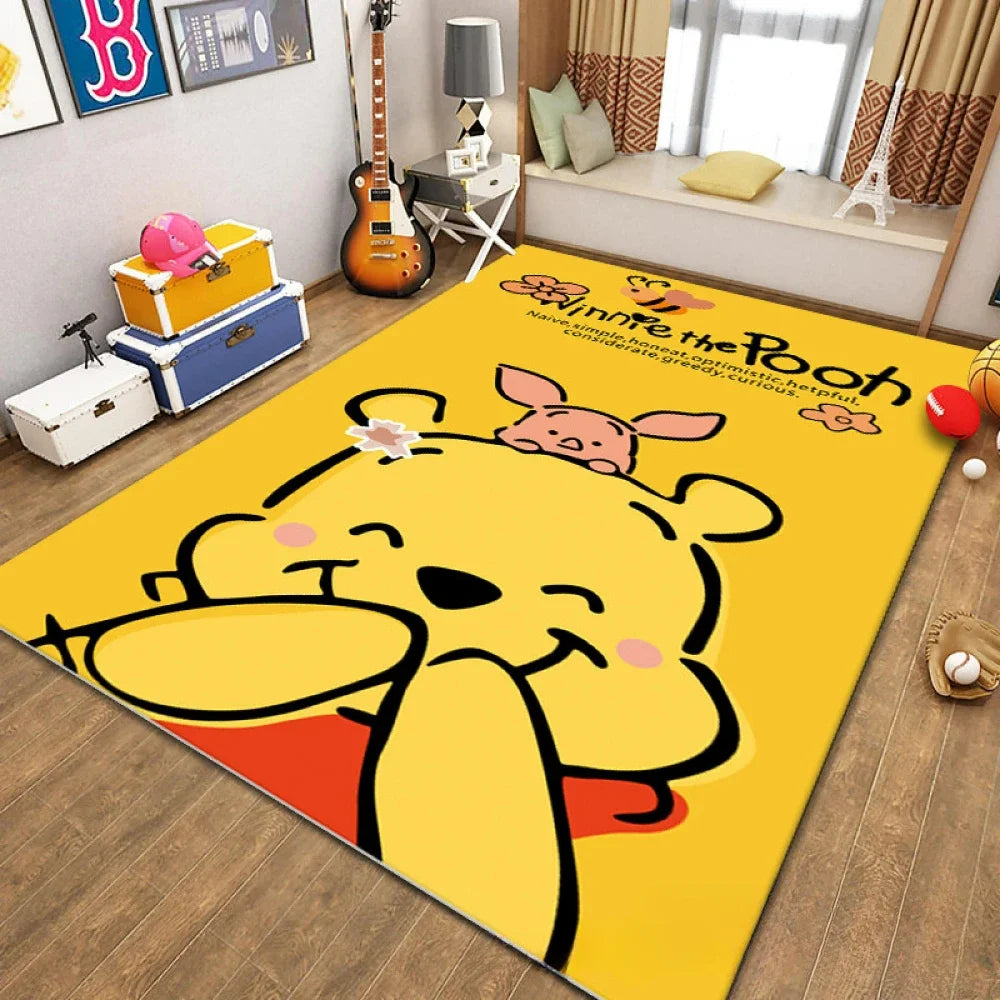 MINISO Cartoon Cute Winnie Bear Nonslip Floor Mat - Pet and Family Living 