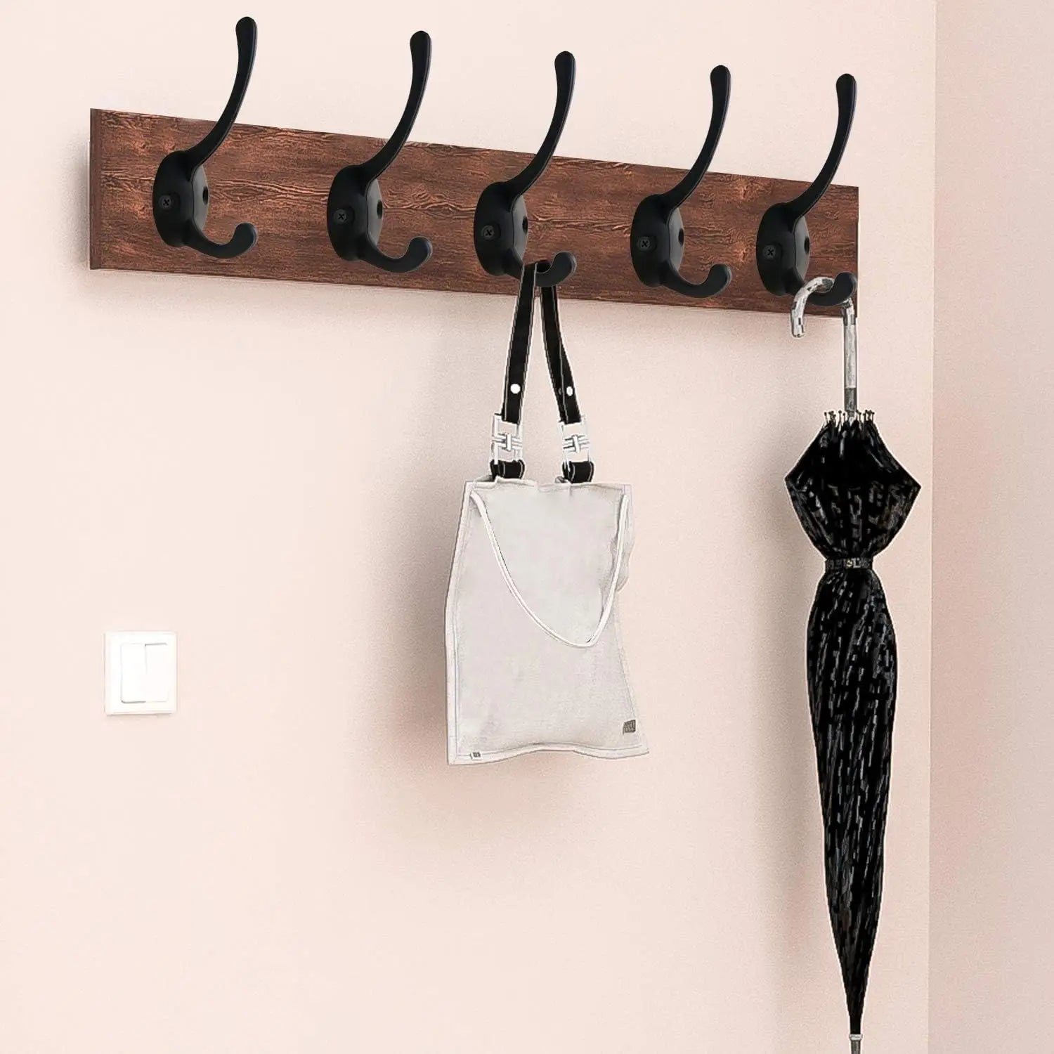Airplane Wooden Wall Coat Rack for Kids' Rooms - Pet and Family Living 