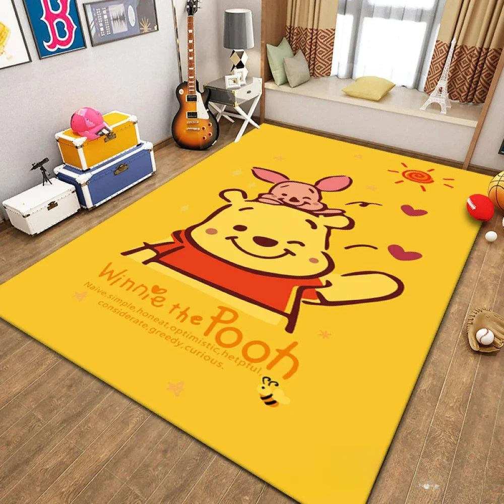 MINISO Cartoon Cute Winnie Bear Nonslip Floor Mat - Pet and Family Living 