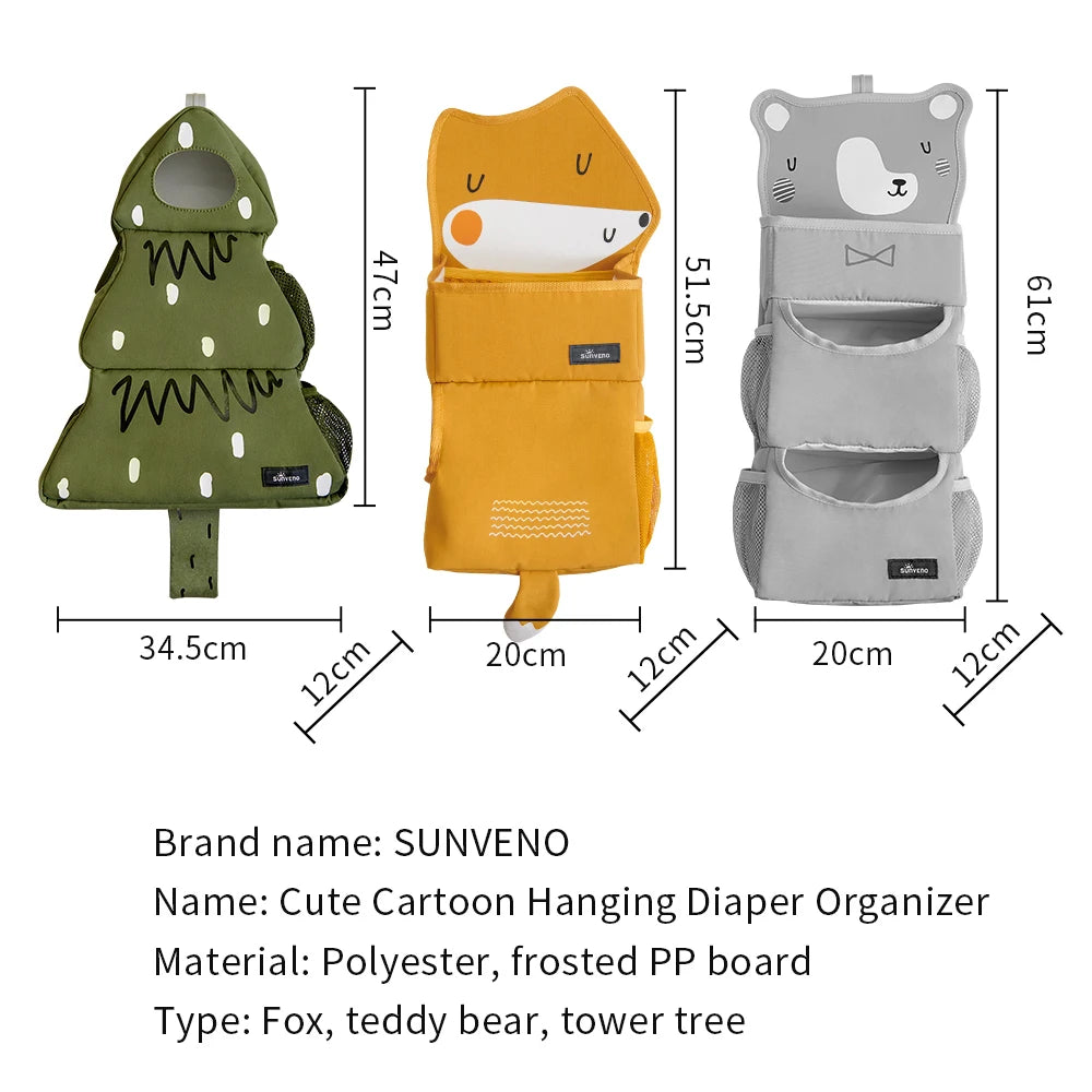 Sunveno Cartoon Baby Crib Hanging Storage Bag - Pet and Family Living 