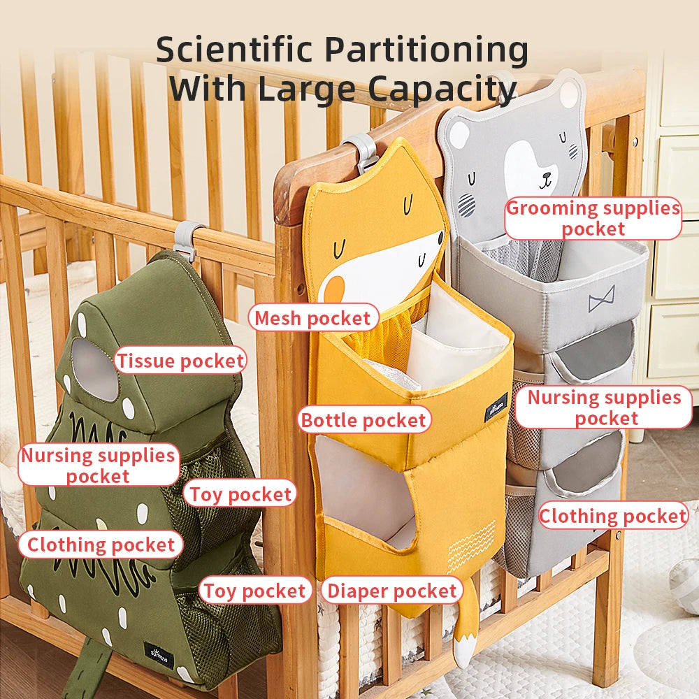 Sunveno Cartoon Baby Crib Hanging Storage Bag - Pet and Family Living 