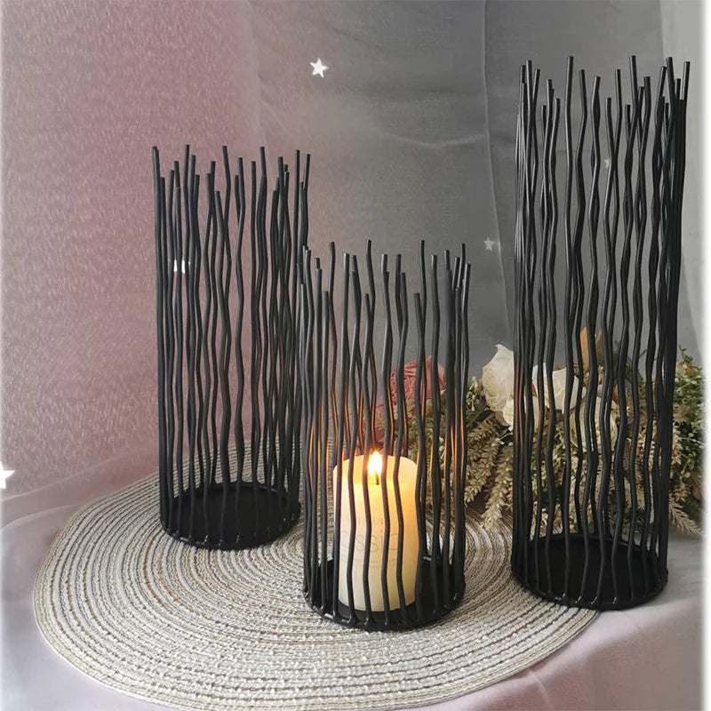 Metal Wire Willow Candle Holders Set of Three - Pet and Family Living 