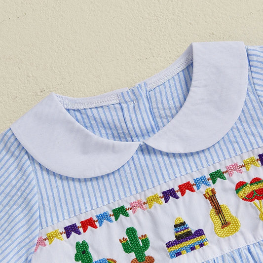 Adorable Baby Girls Rompers with Cactus Embroidery - Pet and Family Living 