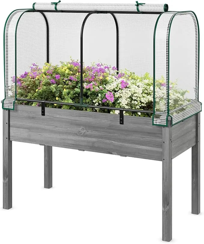 Happygrill Raised Garden Bed with Greenhouse Cover - Pet and Family Living 