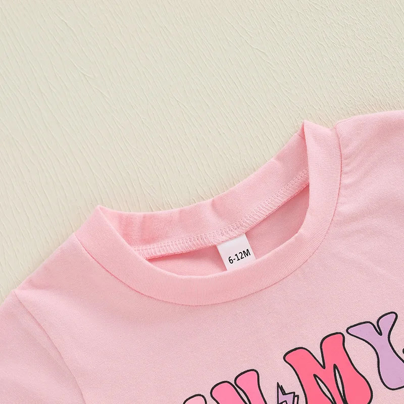 Toddler Girls Birthday Outfit Crown Print Tutu Set - Pet and Family Living 