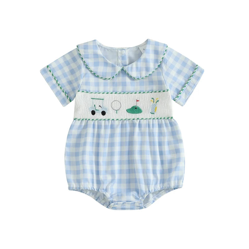 Toddler Boy Casual Romper with Cute Animal Embroidery - Pet and Family Living 