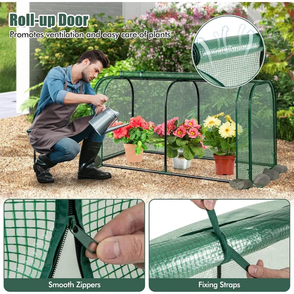 Happygrill Raised Garden Bed with Greenhouse Cover - Pet and Family Living 
