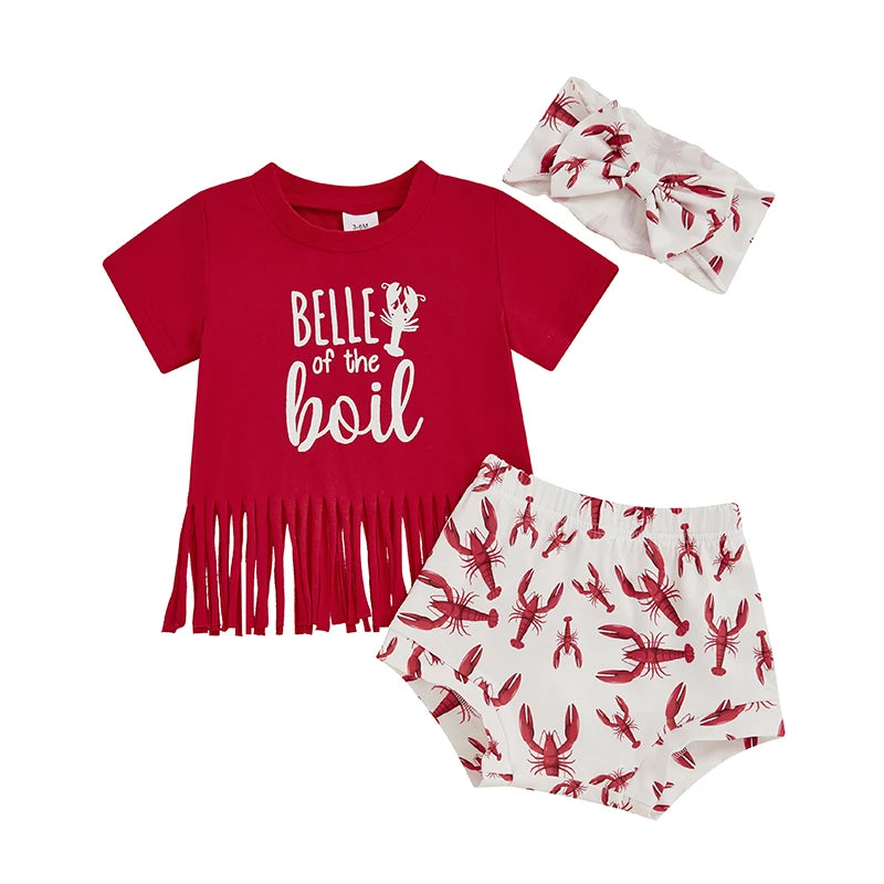 Infant Baby Girls Summer Tasseled Shorts Outfit Set - Pet and Family Living 