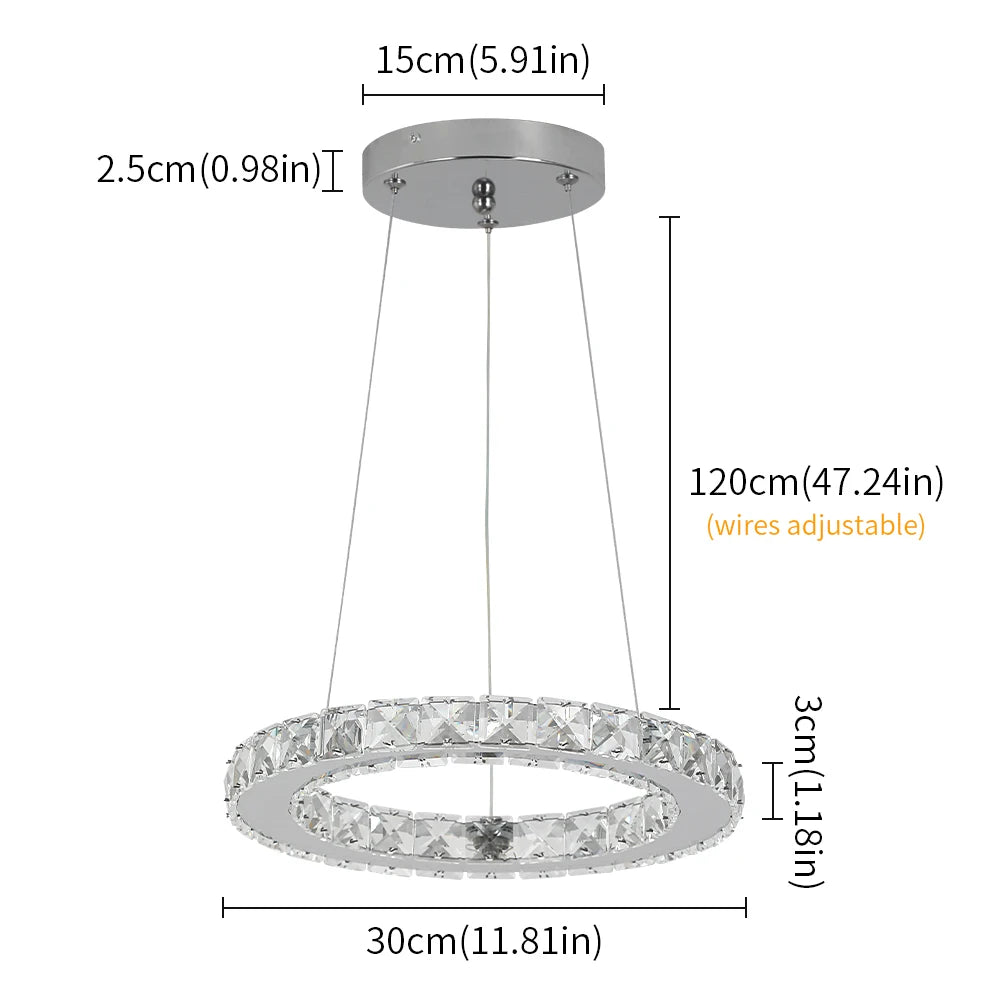 Luxury Crystal Modern Pendant Light for Home Decor - Pet and Family Living 