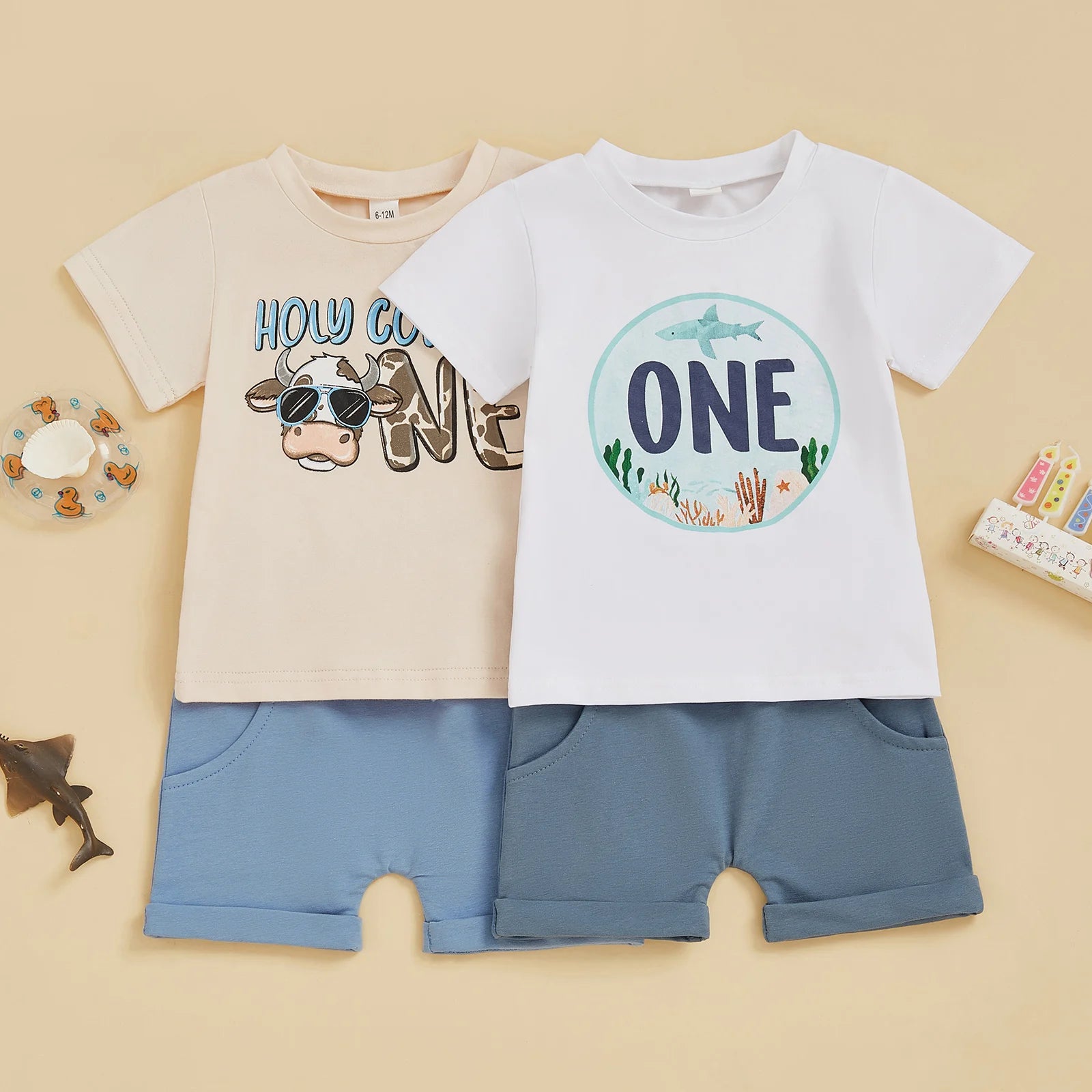 Infant Baby Boy Birthday Outfit with Shorts Set - Pet and Family Living 