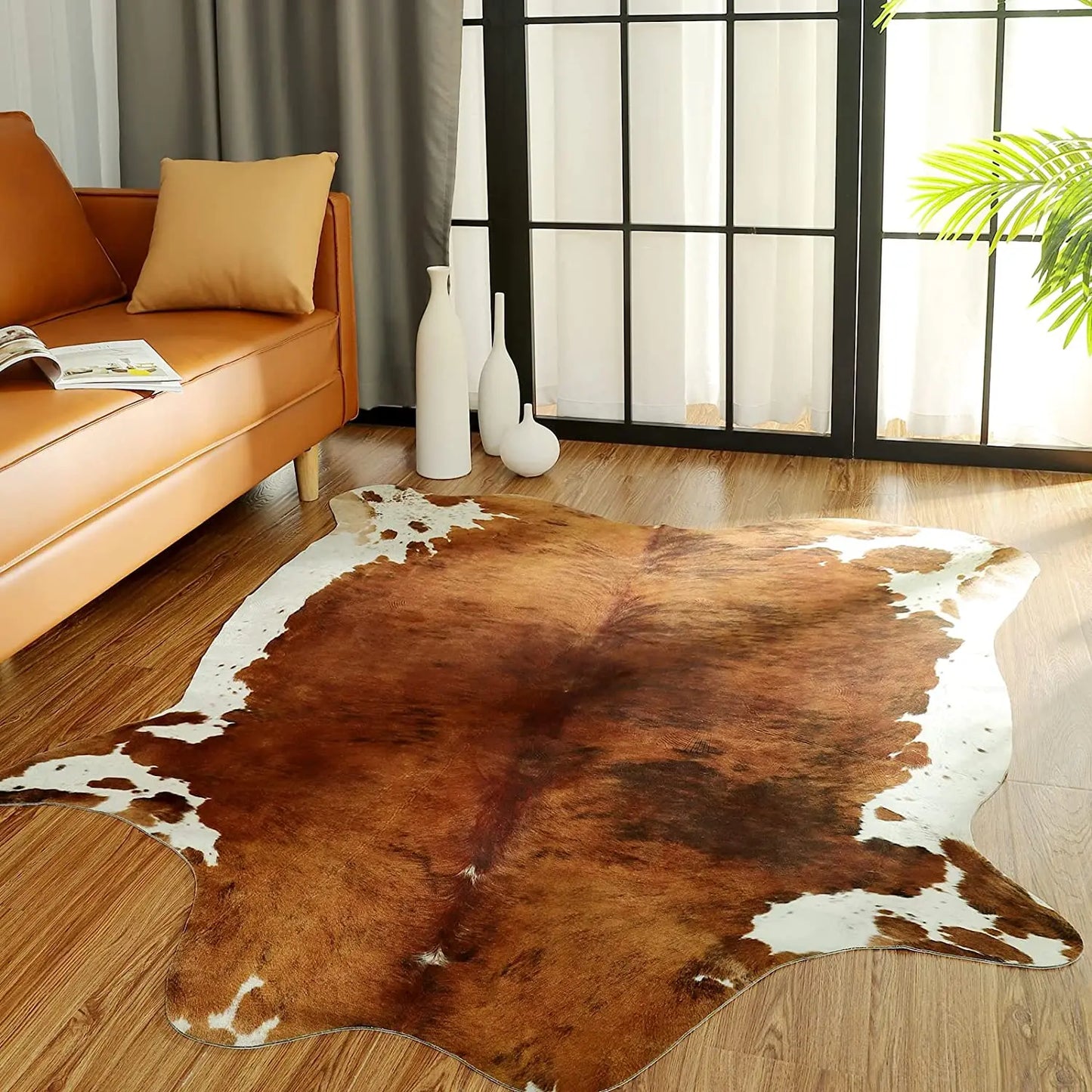 American Style Faux Fur Cowhide Rug for Home Decor - Pet and Family Living 