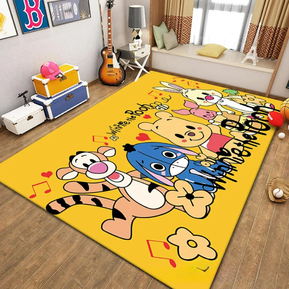 MINISO Cartoon Cute Winnie Bear Nonslip Floor Mat - Pet and Family Living 