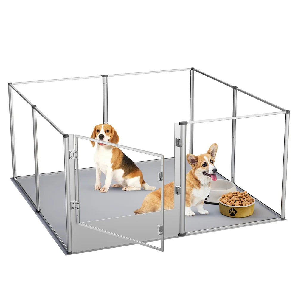 Extra Large Acrylic Dog Playpen with Waterproof Pad - Pet and Family Living 