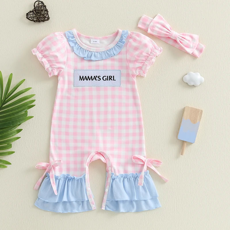 Adorable Toddler Floral Print Romper with Bow Headband - Pet and Family Living 