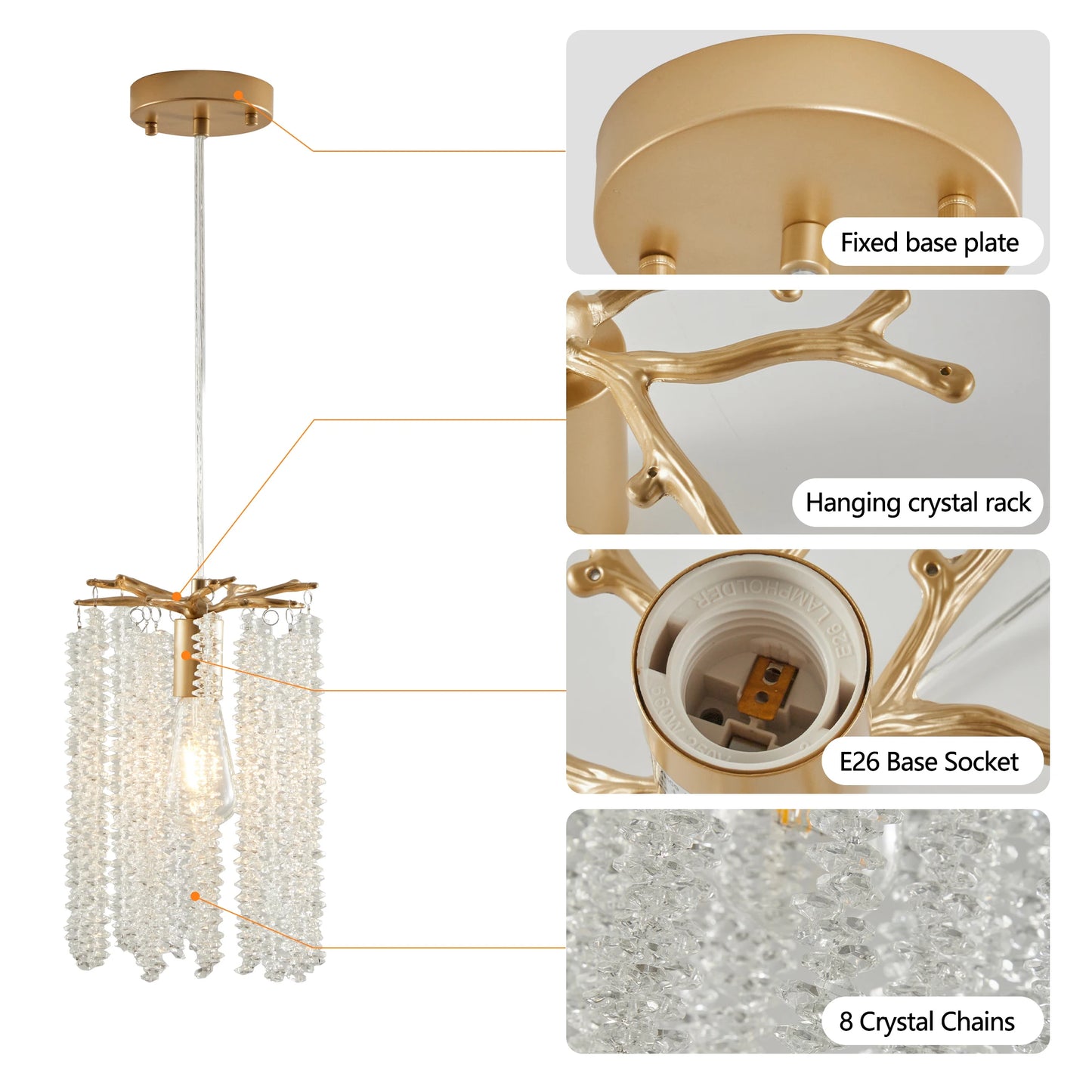 Luxury Crystal Pendant Lights with Elegant Waterfall Design - Pet and Family Living 