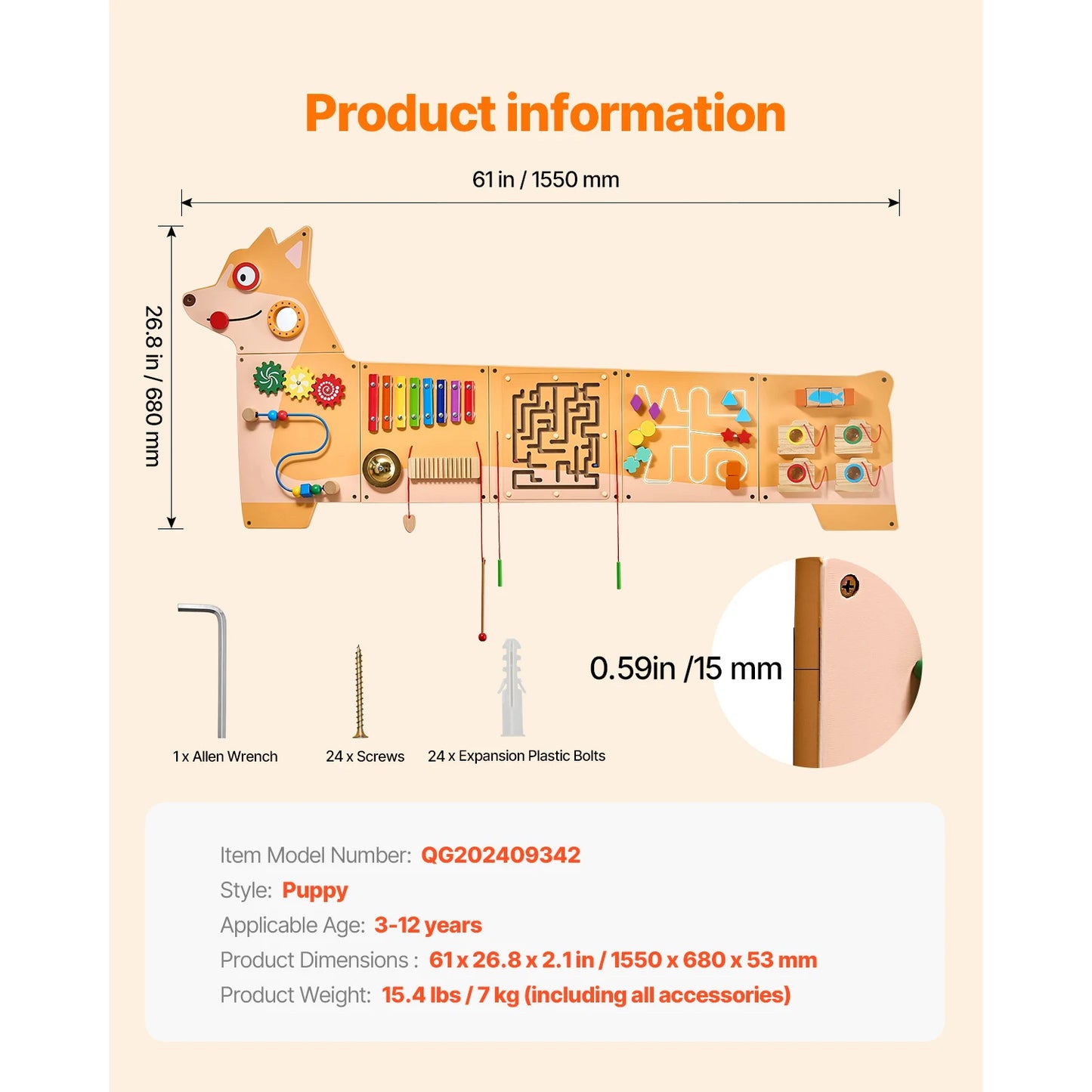 Montessori Sensory Wall Activity Center for Kids - Pet and Family Living 