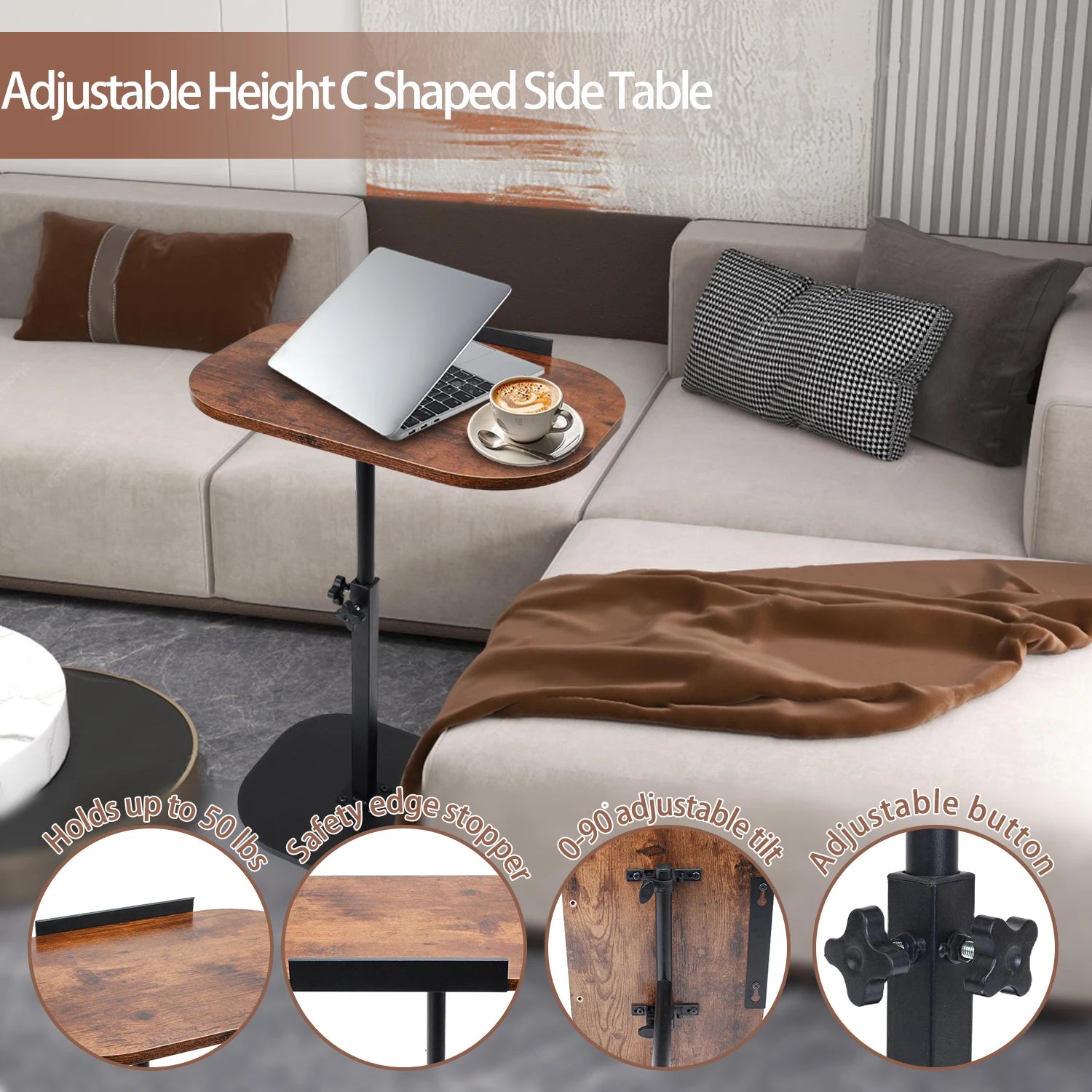 Adjustable Foldable Laptop Desk for Home Office - Pet and Family Living 