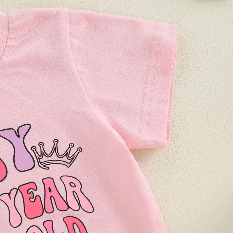 Summer Toddler Girls Birthday Outfit Tutu Skirt Set - Pet and Family Living 