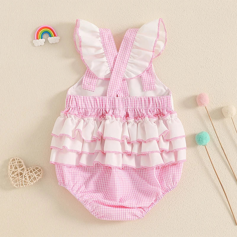 Toddler Girls Floral Print Ruffle Romper and Headband Set - Pet and Family Living 