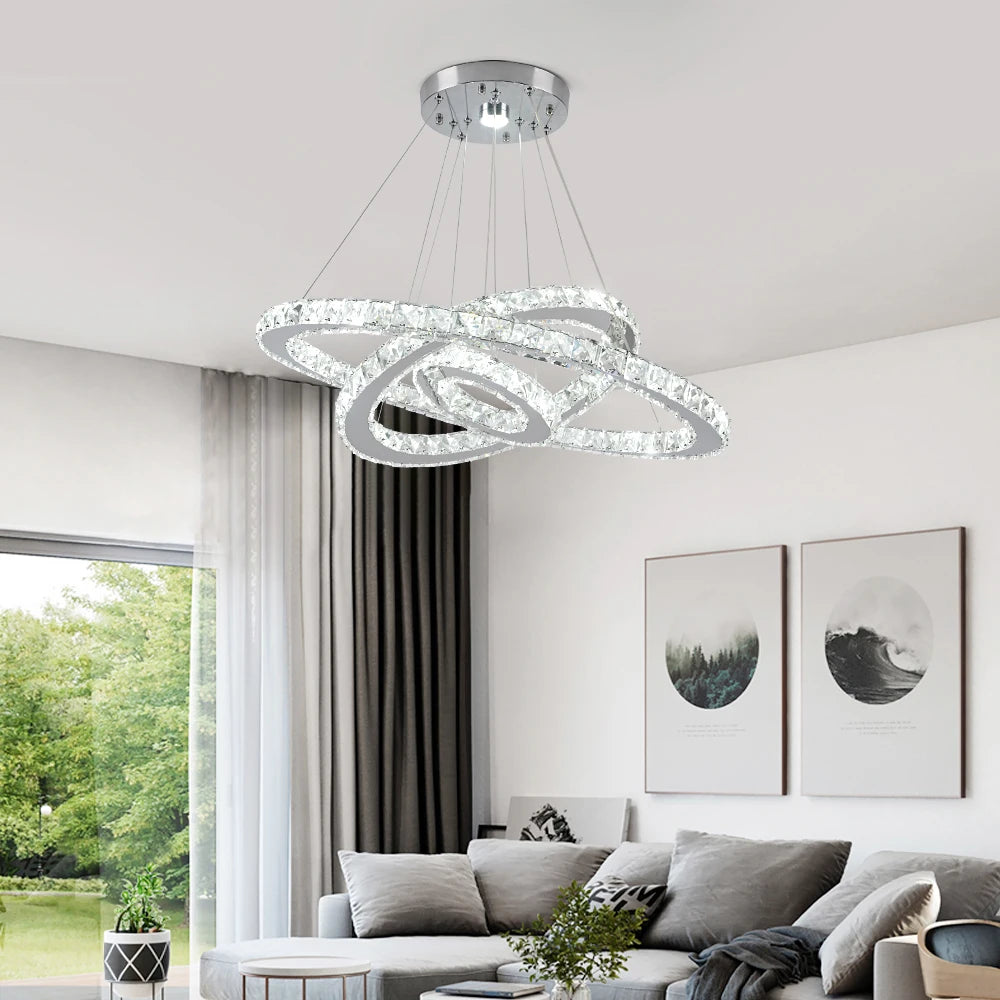 Luxury Crystal Modern Pendant Light for Home Decor - Pet and Family Living 