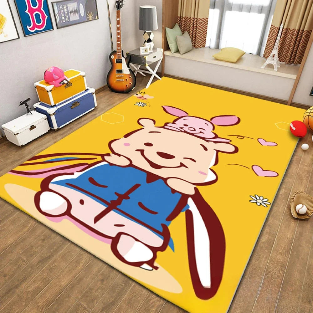 MINISO Cartoon Cute Winnie Bear Nonslip Floor Mat - Pet and Family Living 