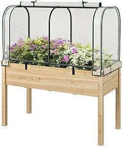 Happygrill Raised Garden Bed with Greenhouse Cover - Pet and Family Living 