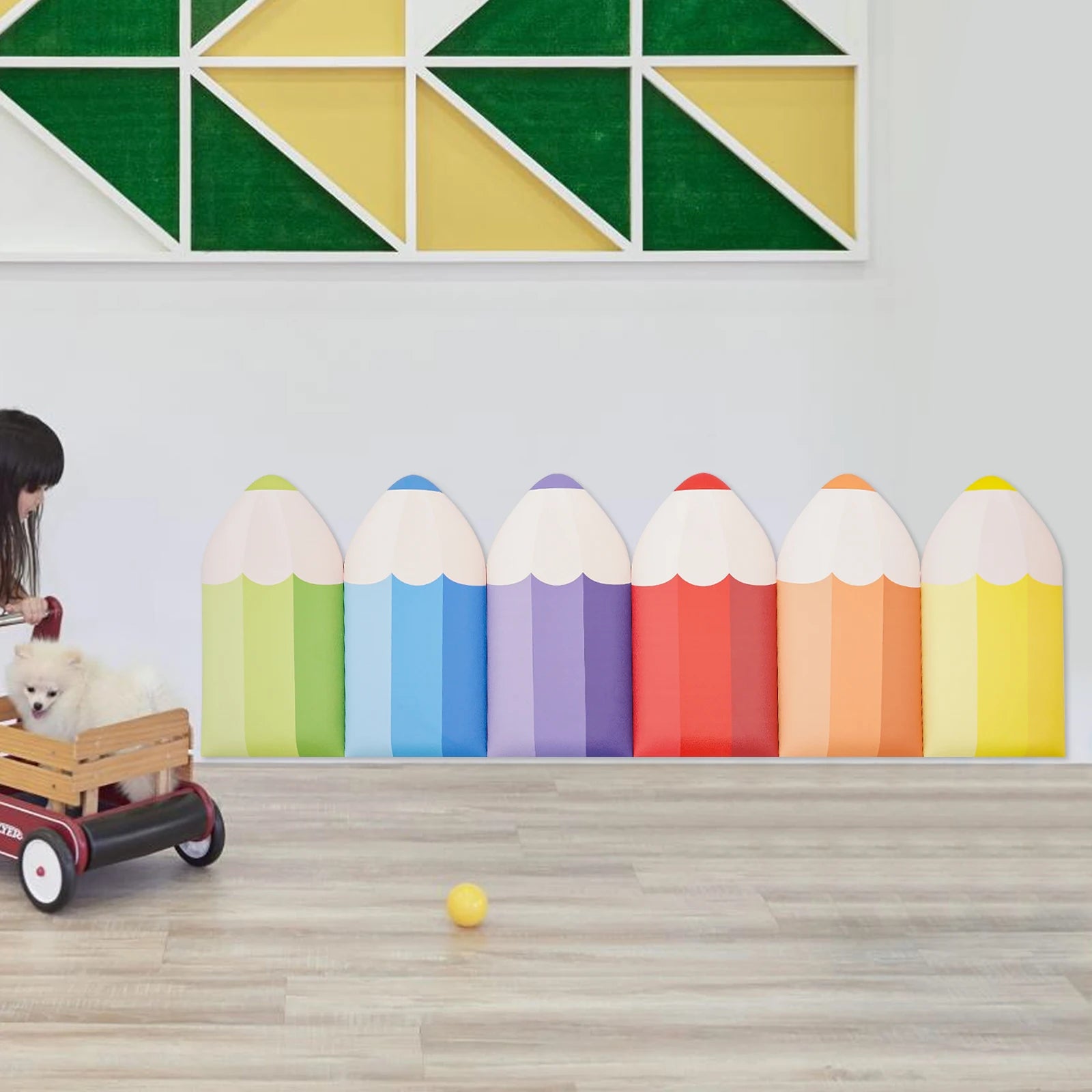 3D Pencil Shape Wall Padding for Kids Safety - Pet and Family Living 