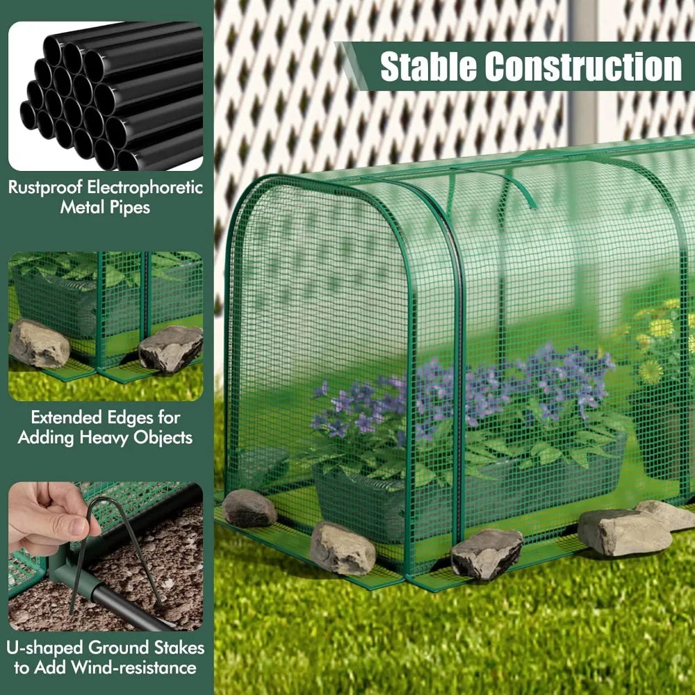 Happygrill Raised Garden Bed with Greenhouse Cover - Pet and Family Living 
