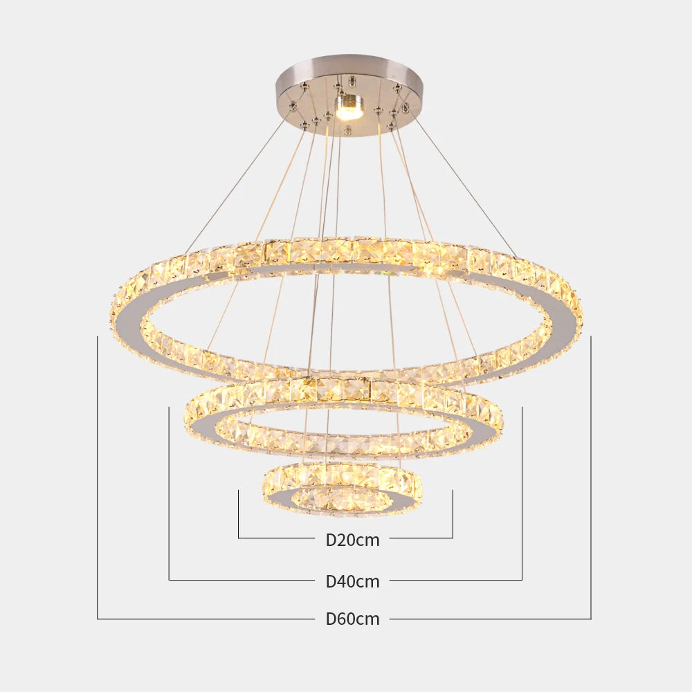 Luxury Crystal Modern Pendant Light for Home Decor - Pet and Family Living 
