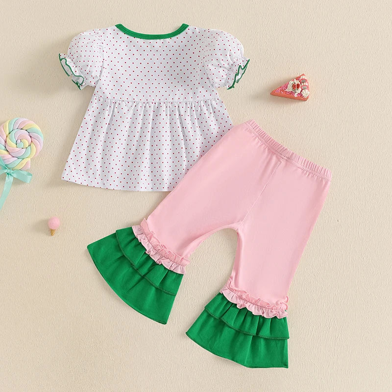 Girls Summer 2PCS Outfit Floral Print Top and Shorts - Pet and Family Living 