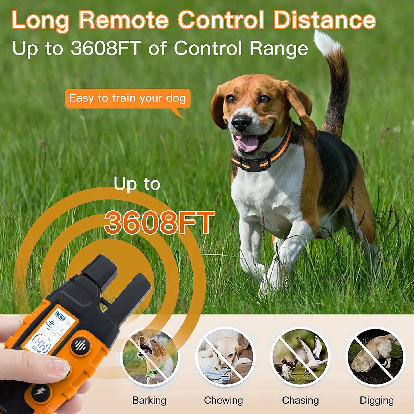 3300Ft Waterproof Electric Dog Training Collar - Pet and Family Living 
