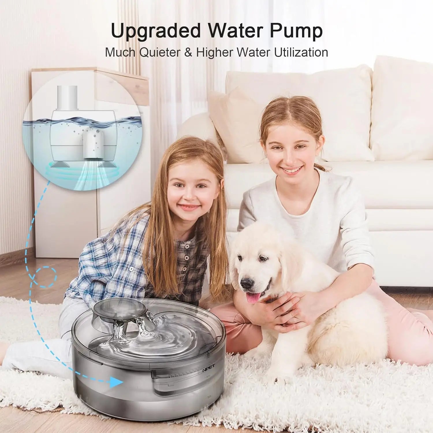NPET DF10 Dog Water Fountain for Multiple Pets - Pet and Family Living 