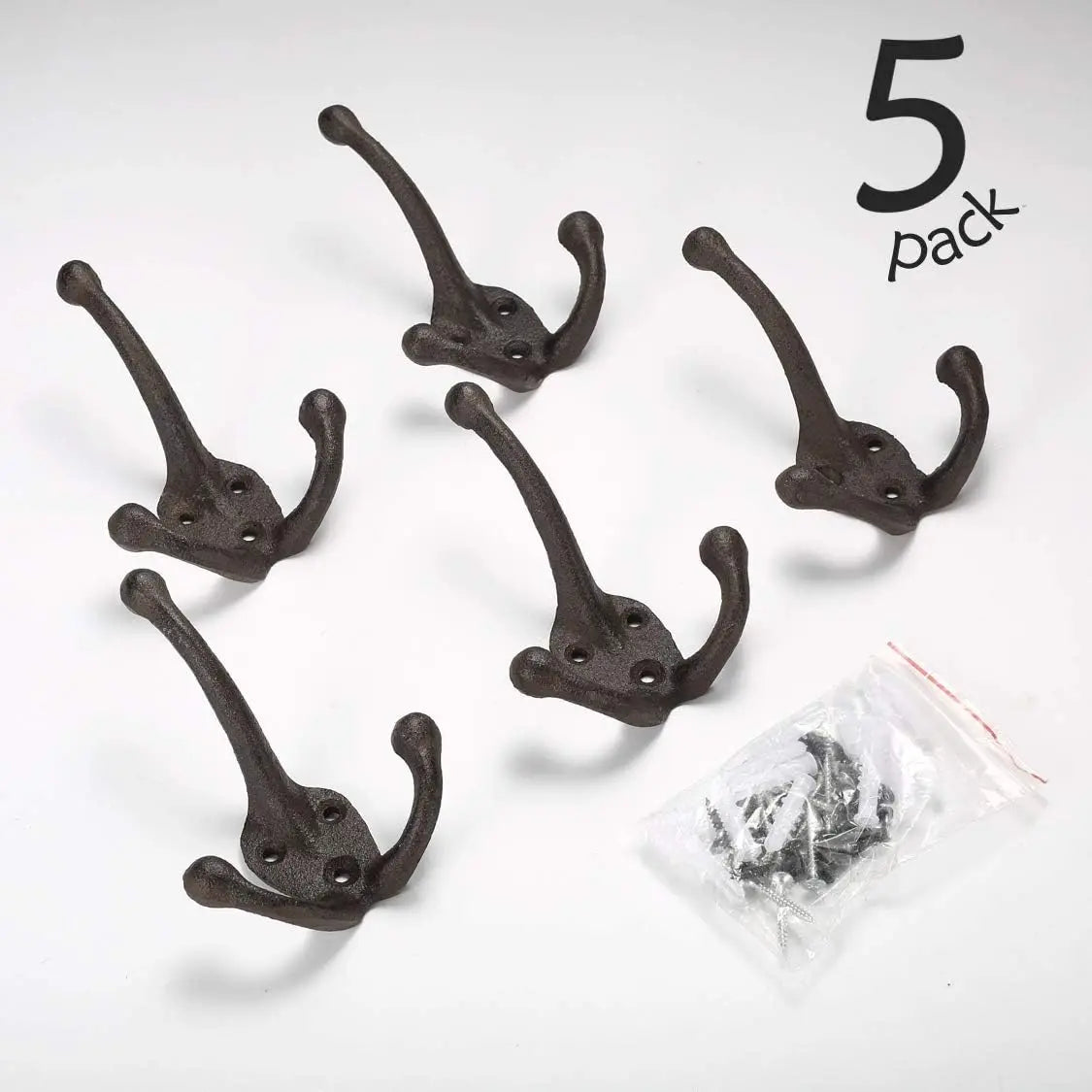 Natural Dinosaur Wooden Wall Hooks Set of 6 - Pet and Family Living 