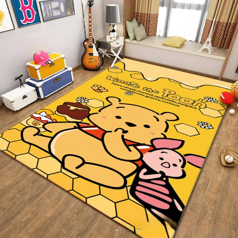 MINISO Cartoon Cute Winnie Bear Nonslip Floor Mat - Pet and Family Living 