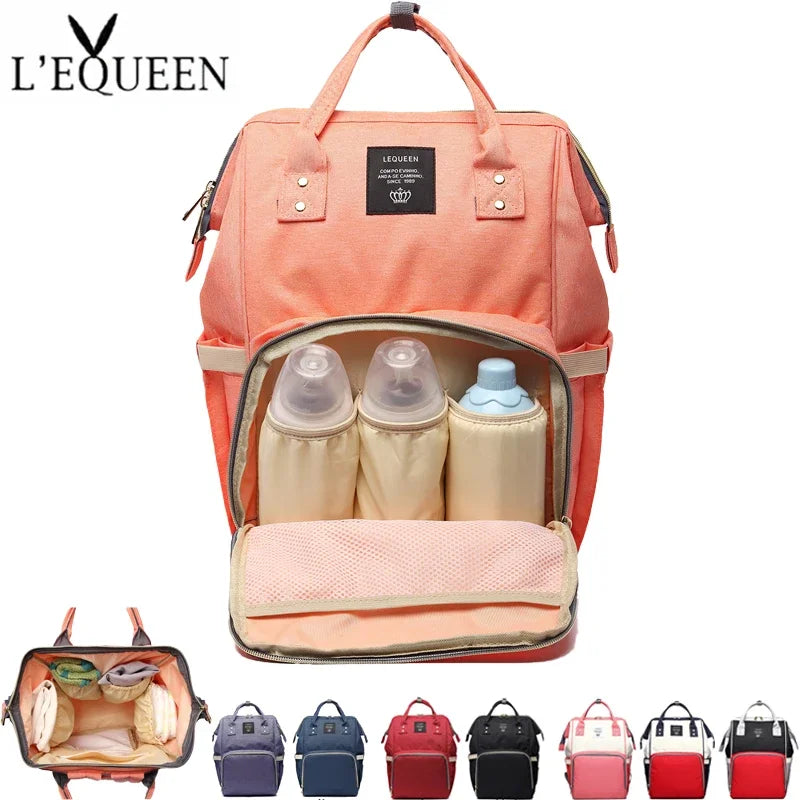 Lequeen Mummy Diaper Backpack Large Capacity Travel Bag - Pet and Family Living 