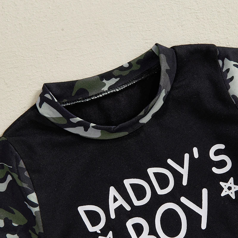 Toddler Boys Camo Print Tee and Shorts Set - Pet and Family Living 