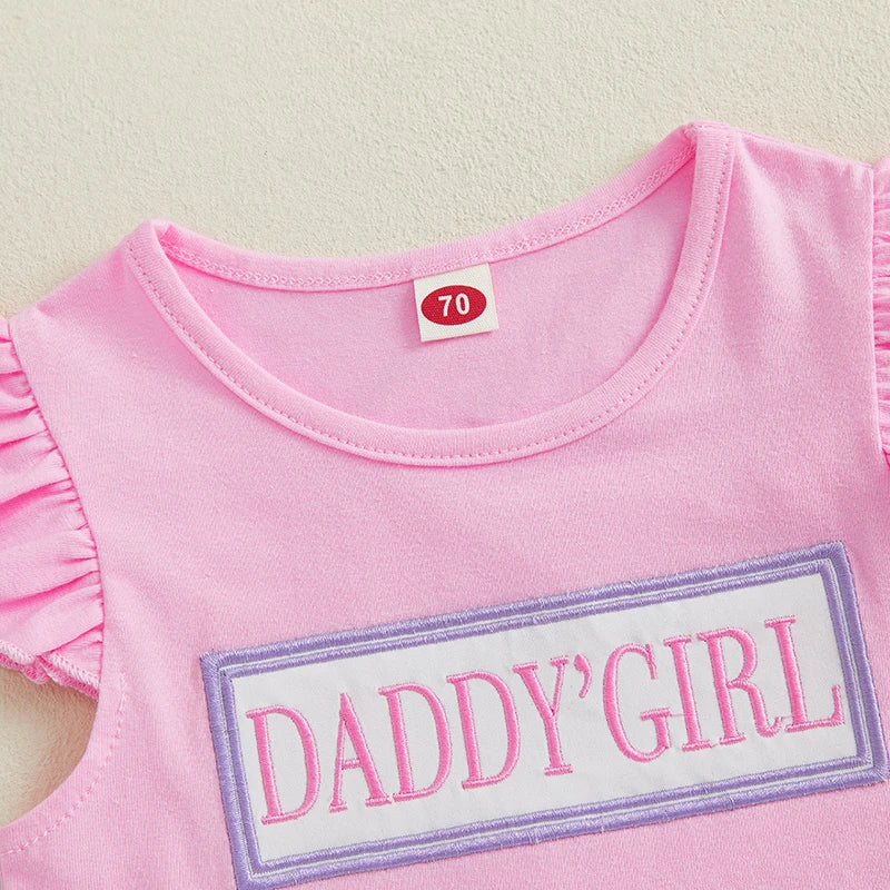 Adorable Baby Girl Floral Ruffle Sleeve Outfit Set - Pet and Family Living 