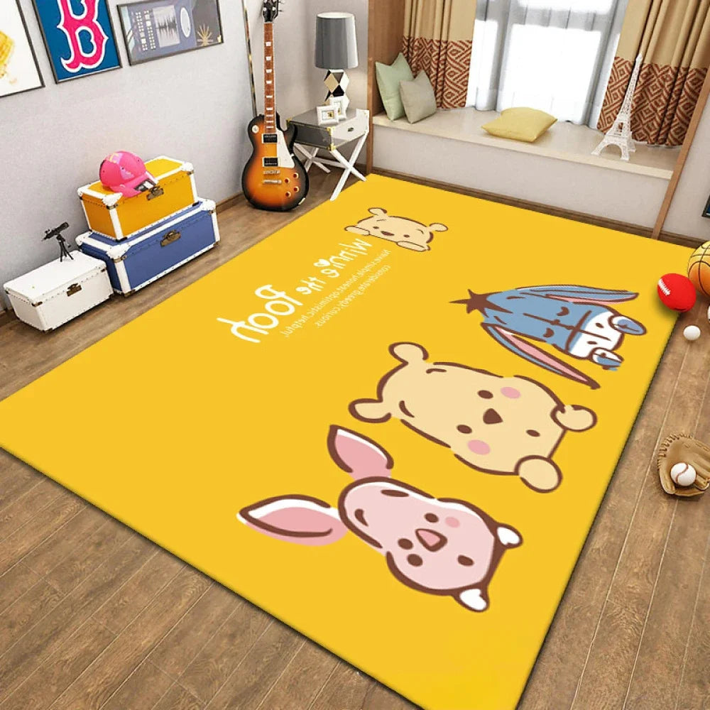MINISO Cartoon Cute Winnie Bear Nonslip Floor Mat - Pet and Family Living 