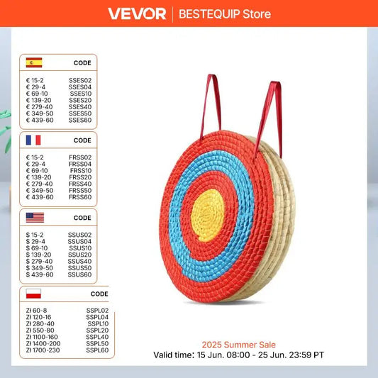 Traditional Round Straw Archery Target for Practice - Pet and Family Living 