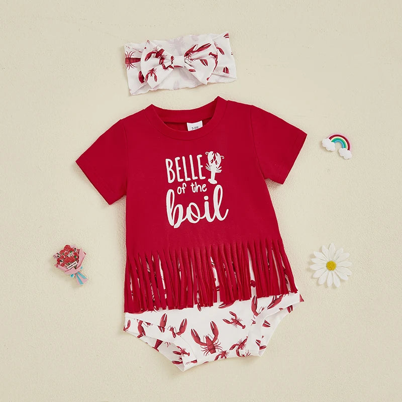 Infant Baby Girls Summer Shorts Set With Hairband - Pet and Family Living 